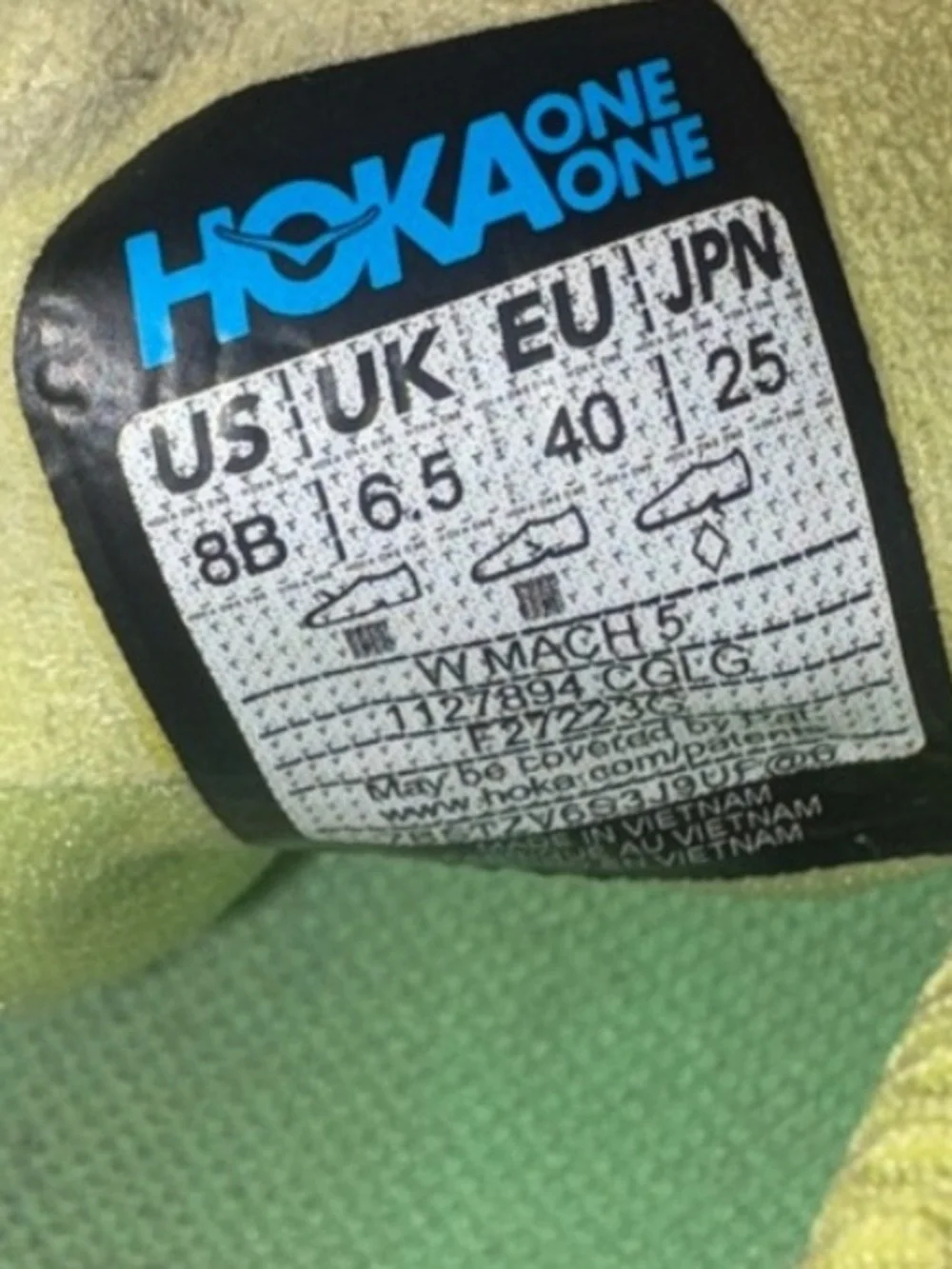 Hoka Women's Yellow Teal Athletic Shoes - Picture 8 of 8